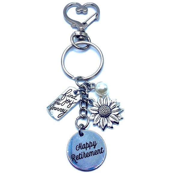 Retirement Keychain Bag Charm May Be Personalized - Picture 1 of 7